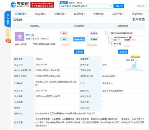 三只松鼠布局多元業務，9000萬元投資供應鏈與物流公司